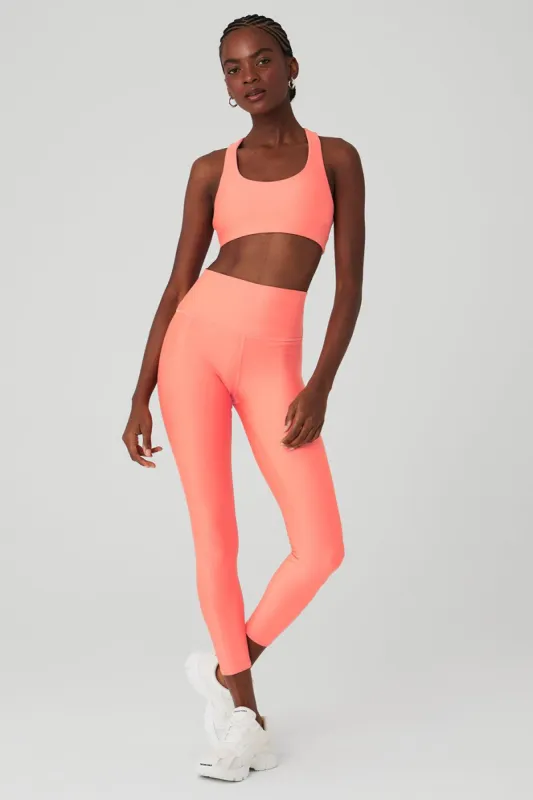 Airlift Advantage Racerback Bra & 7/8 High-Waist Airlift Legging Set - Candy Orange sold by Alo Yoga