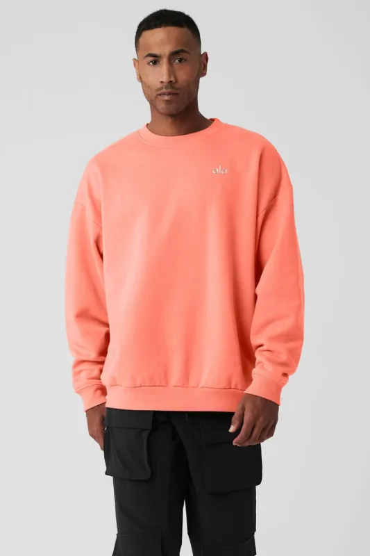 Accolade Crew Neck Pullover - Candy Orange sold by Alo Yoga