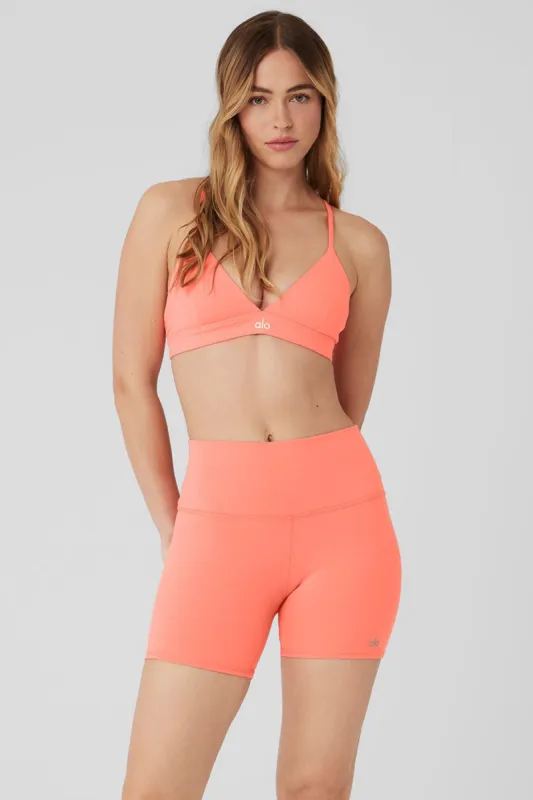 Splendor Bra - Candy Orange/White sold by Alo Yoga
