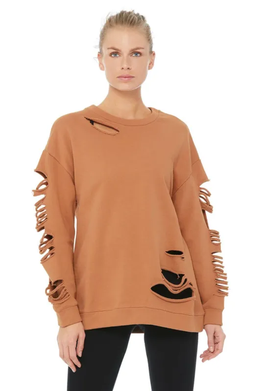 Fade Long Sleeve Pullover - Henna sold by Alo Yoga
