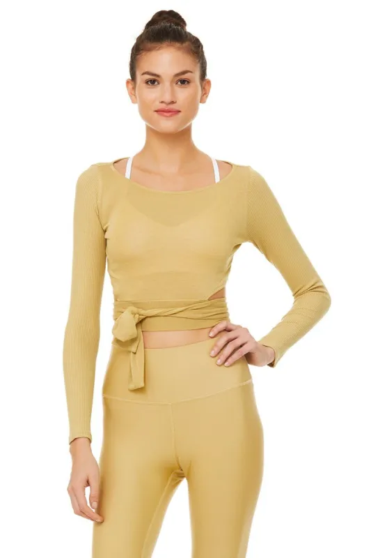 Barre Long Sleeve - Honey sold by Alo Yoga