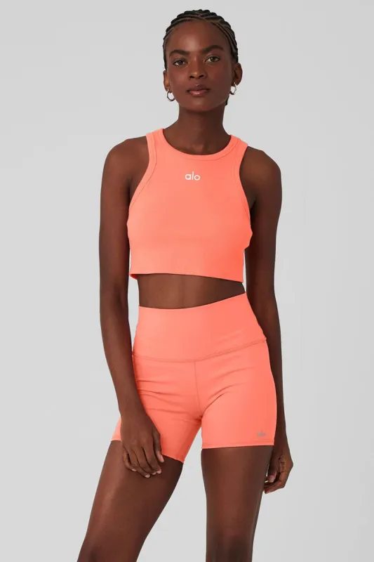 Aspire Tank - Candy Orange/White sold by Alo Yoga