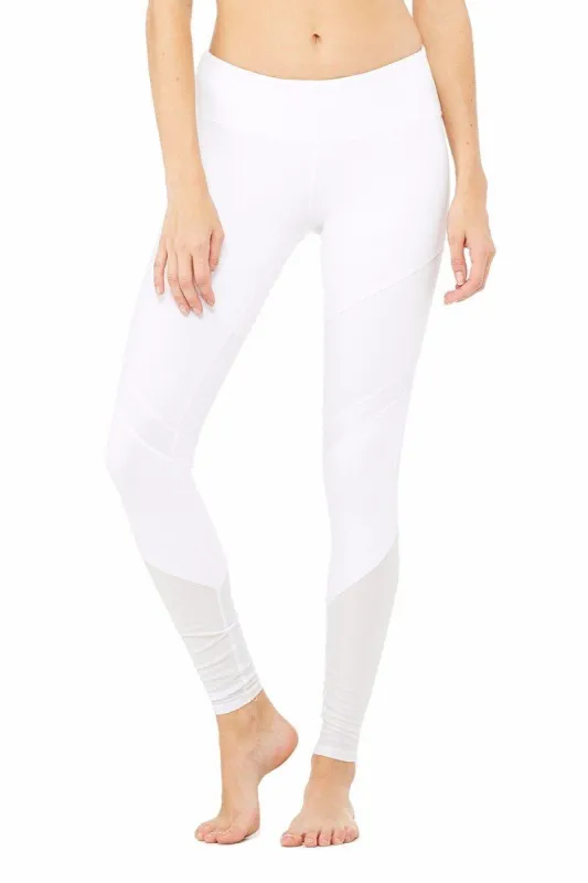 Sheila Legging - White/White Glossy/White sold by Alo Yoga