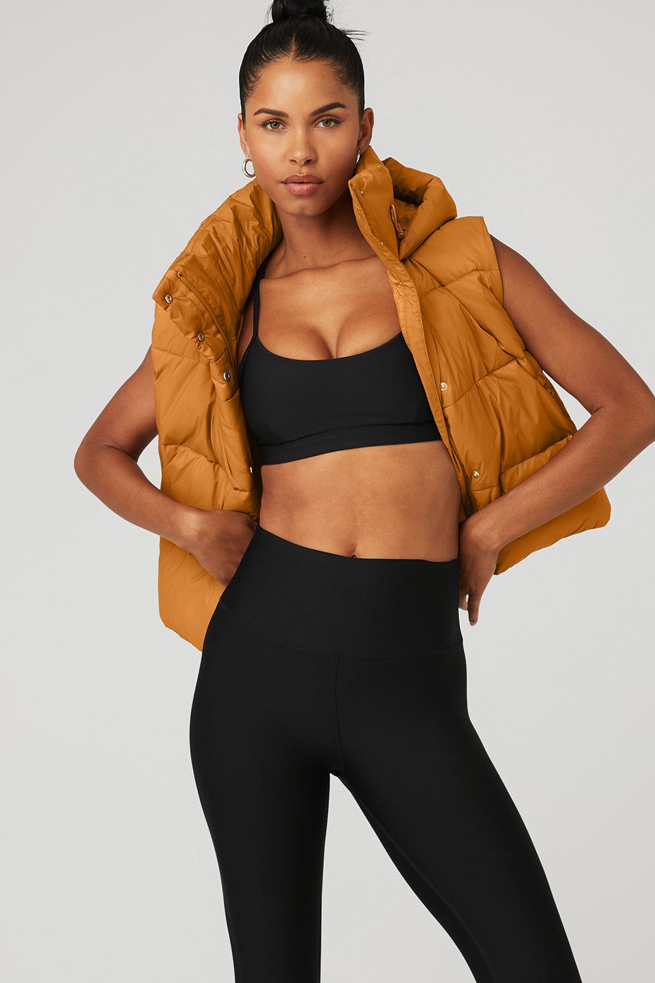 Gold Rush Puffer Vest - Toffee sold by Alo Yoga