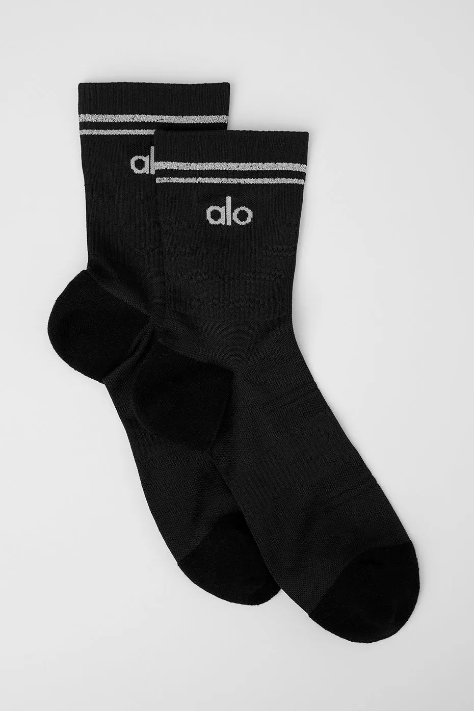 Unisex Half-Crew Performance Sock - Black sold by Alo Yoga