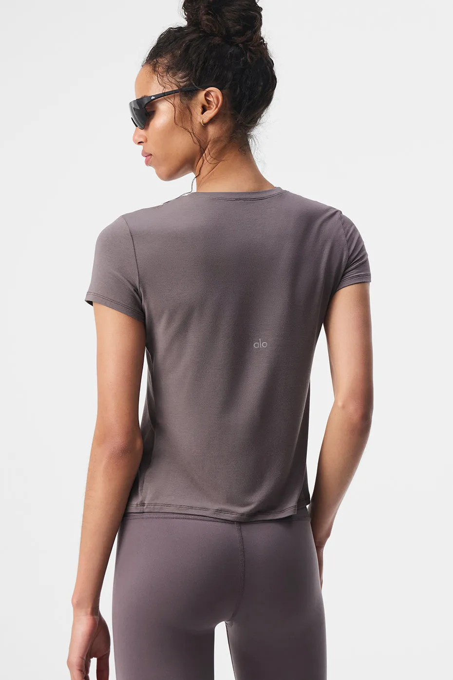 All Day Short Sleeve - Raisinette sold by Alo Yoga product image thumbnail 2