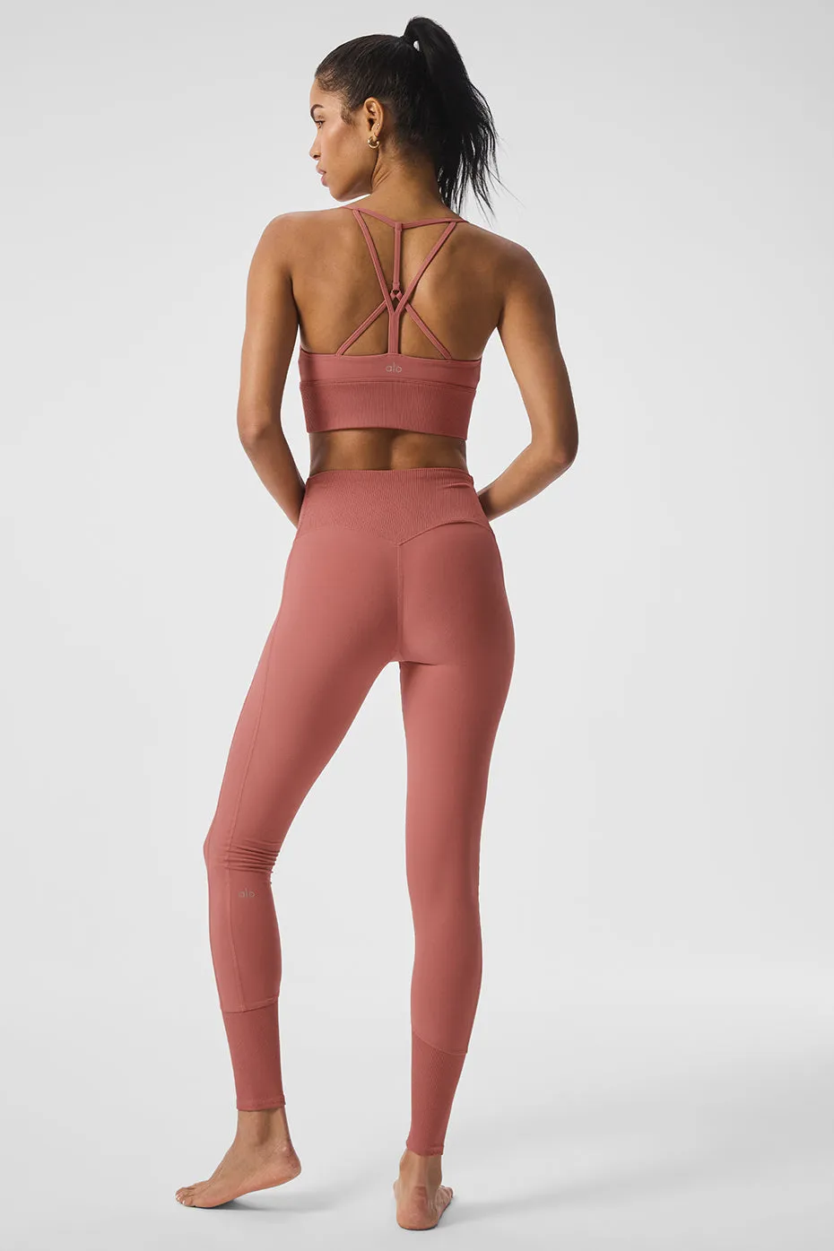 High-Waist Alosoft Lounge Legging - Soft Terracotta sold by Alo Yoga product image thumbnail 3