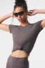 All Day Short Sleeve - Raisinette sold by Alo Yoga