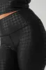 Airlift High-Waist Glimmer Houndstooth Legging - Black sold by Alo Yoga