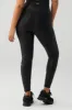Airlift High-Waist Glimmer Houndstooth Legging - Black sold by Alo Yoga