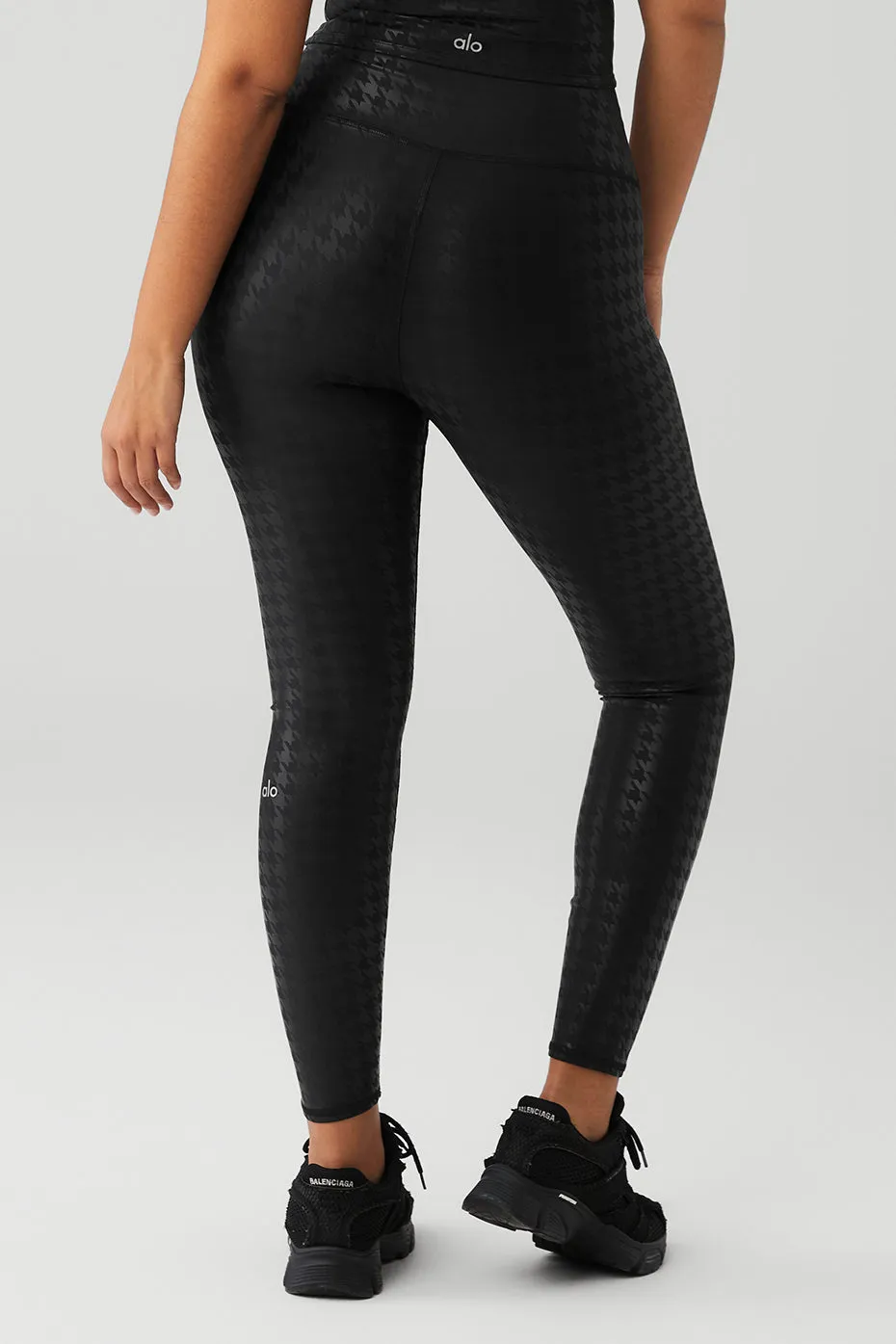 Airlift High-Waist Glimmer Houndstooth Legging - Black sold by Alo Yoga product image thumbnail 2