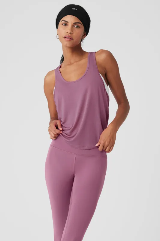 All Day Tank - Soft Mulberry sold by Alo Yoga