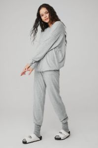 Soho Pullover & Soho Sweatpant Set - Athletic Heather Grey sold by Alo Yoga