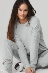 Soho Pullover & Soho Sweatpant Set - Athletic Heather Grey sold by Alo Yoga