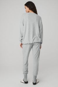 Soho Pullover & Soho Sweatpant Set - Athletic Heather Grey sold by Alo Yoga
