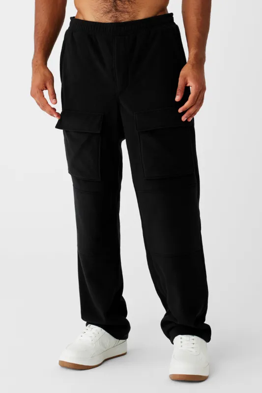 Polar Fleece Ridge Cargo Pants - Black sold by Alo Yoga
