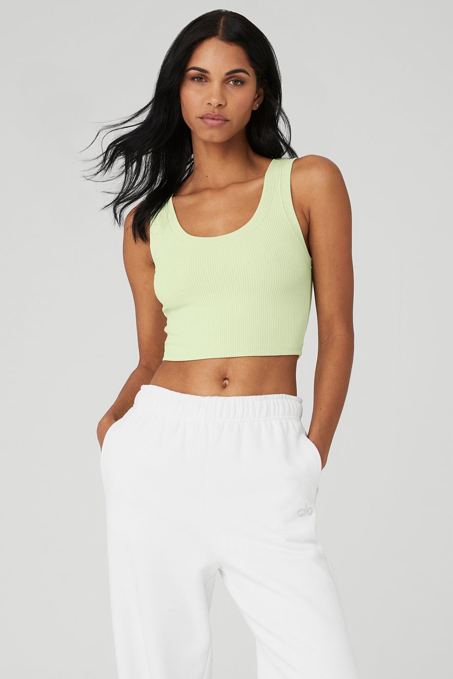 Ribbed Wellness Tank - Iced Green Tea sold by Alo Yoga product image thumbnail 2