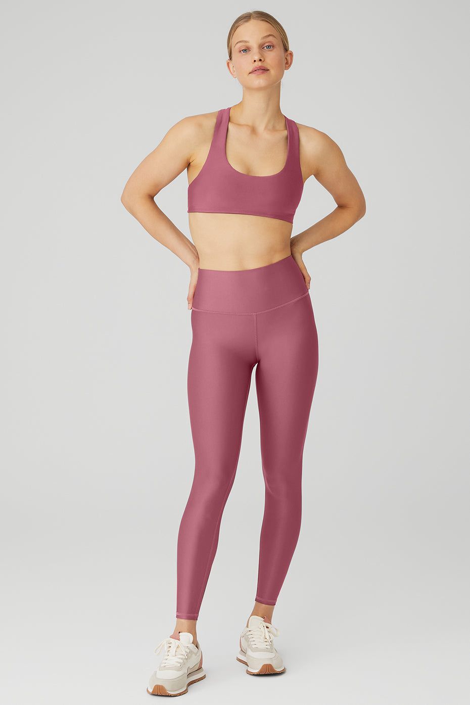 Airlift Advantage Racerback Bra & 7/8 High-Waist Airlift Legging Set - Mars Clay sold by Alo Yoga