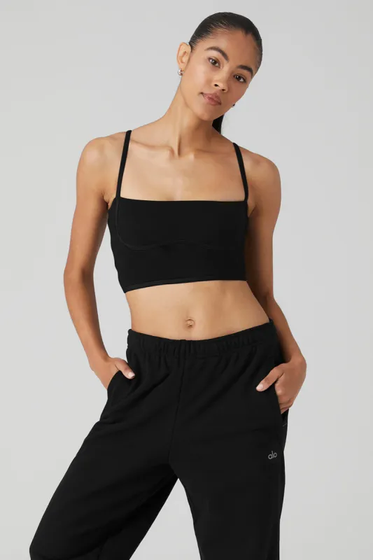 Airbrush Streamlined Bra Tank - Black sold by Alo Yoga