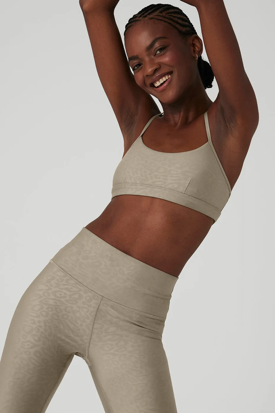 Airlift High-Waist Leopard Debossed Legging - Gravel sold by Alo Yoga product image thumbnail 2