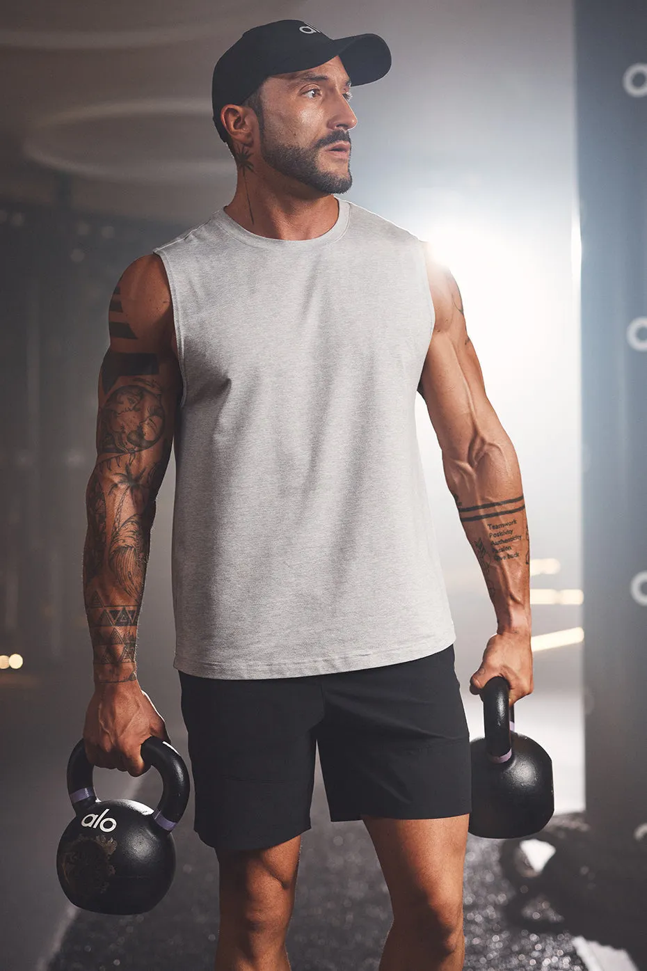 Conquer Muscle Tank - Athletic Heather Grey sold by Alo Yoga product image thumbnail 5
