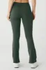 High-Waist 7/8 Zip It Flare Legging - Dark Cactus sold by Alo Yoga
