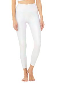 7/8 High-Waist Alo Brilliance Luminance Legging - White Oil Slick sold by Alo Yoga