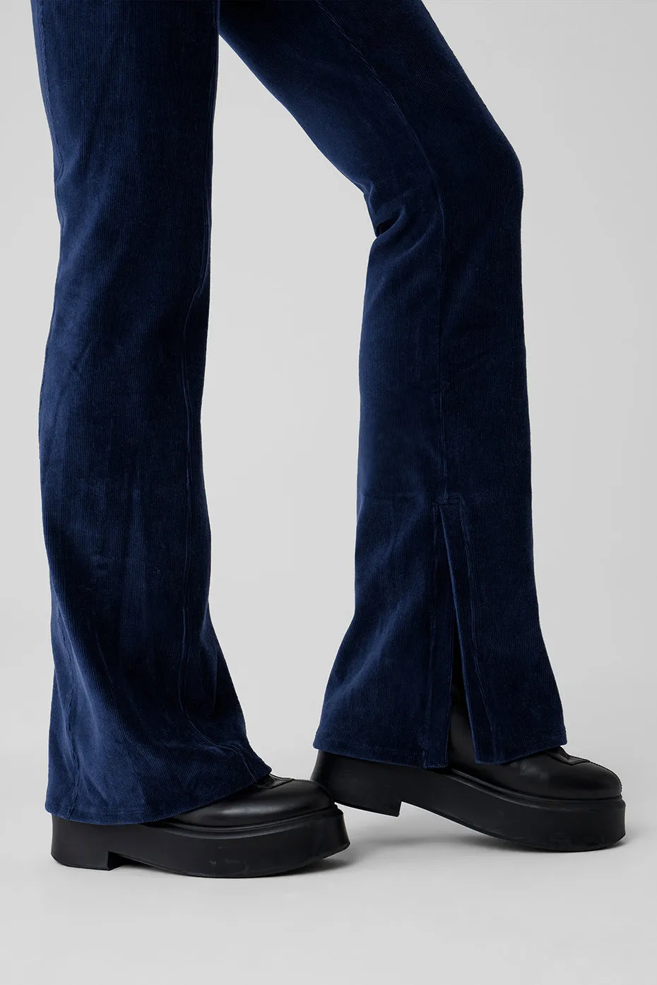 Micro Corduroy High-Waist Winter Break Flare Pant - Navy sold by Alo Yoga product image thumbnail 5