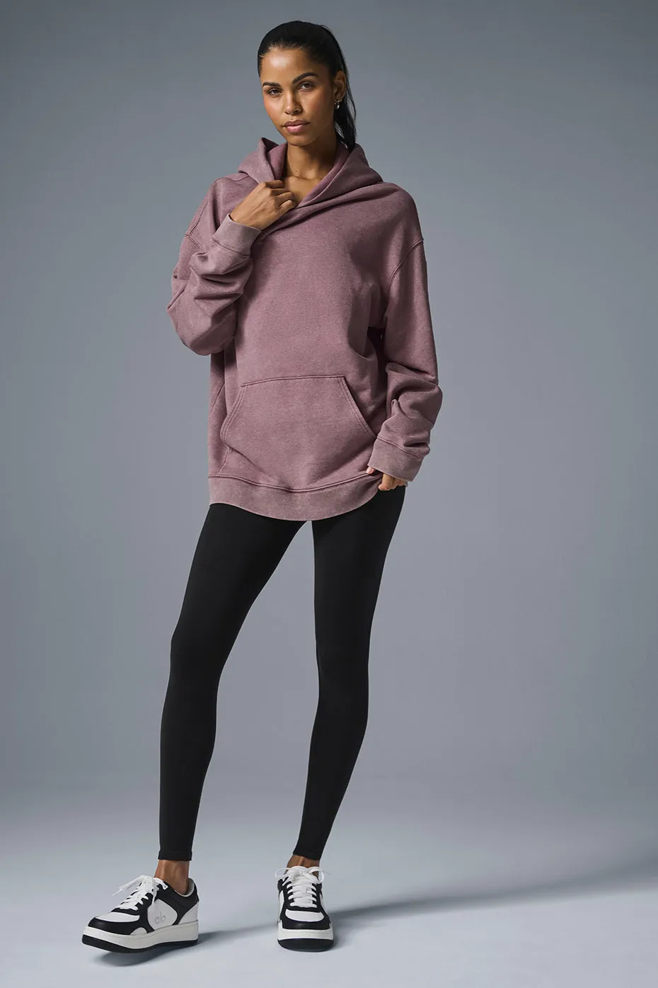 Chill Vintage Wash Hoodie - Woodrose Wash sold by Alo Yoga