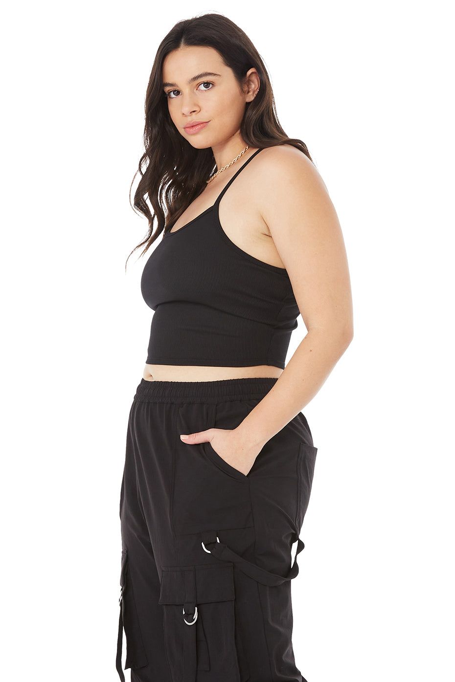 Alosoft Ribbed Crop Calm Tank - Black sold by Alo Yoga product image thumbnail 6