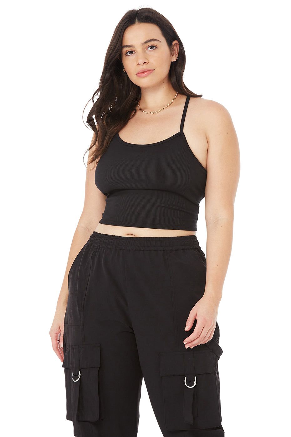 Alosoft Ribbed Crop Calm Tank - Black sold by Alo Yoga product image thumbnail 4