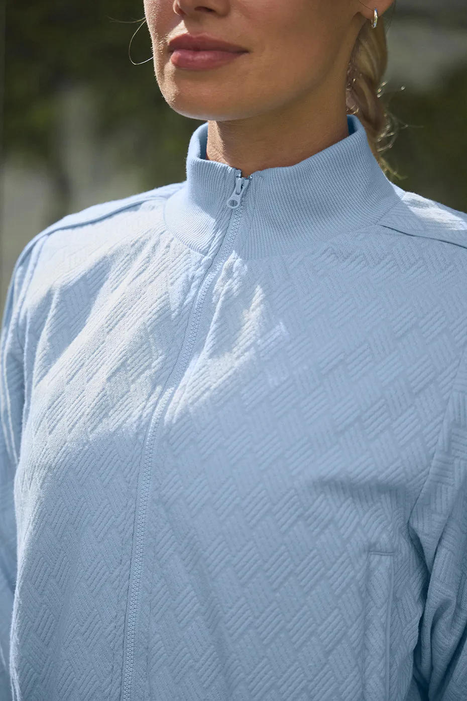 Cropped Doubles Only Full Zip Jacket - Seashell Blue sold by Alo Yoga product image thumbnail 4