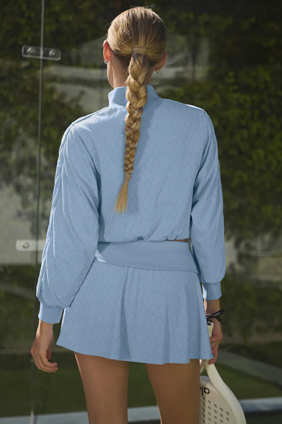 Cropped Doubles Only Full Zip Jacket - Seashell Blue sold by Alo Yoga product image thumbnail 2