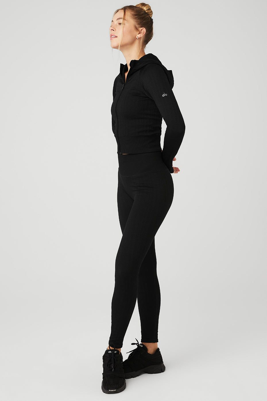 Seamless Cable Knit Jacket & Seamless Cable Knit High-Waist Legging Set sold by Alo Yoga product image thumbnail 3