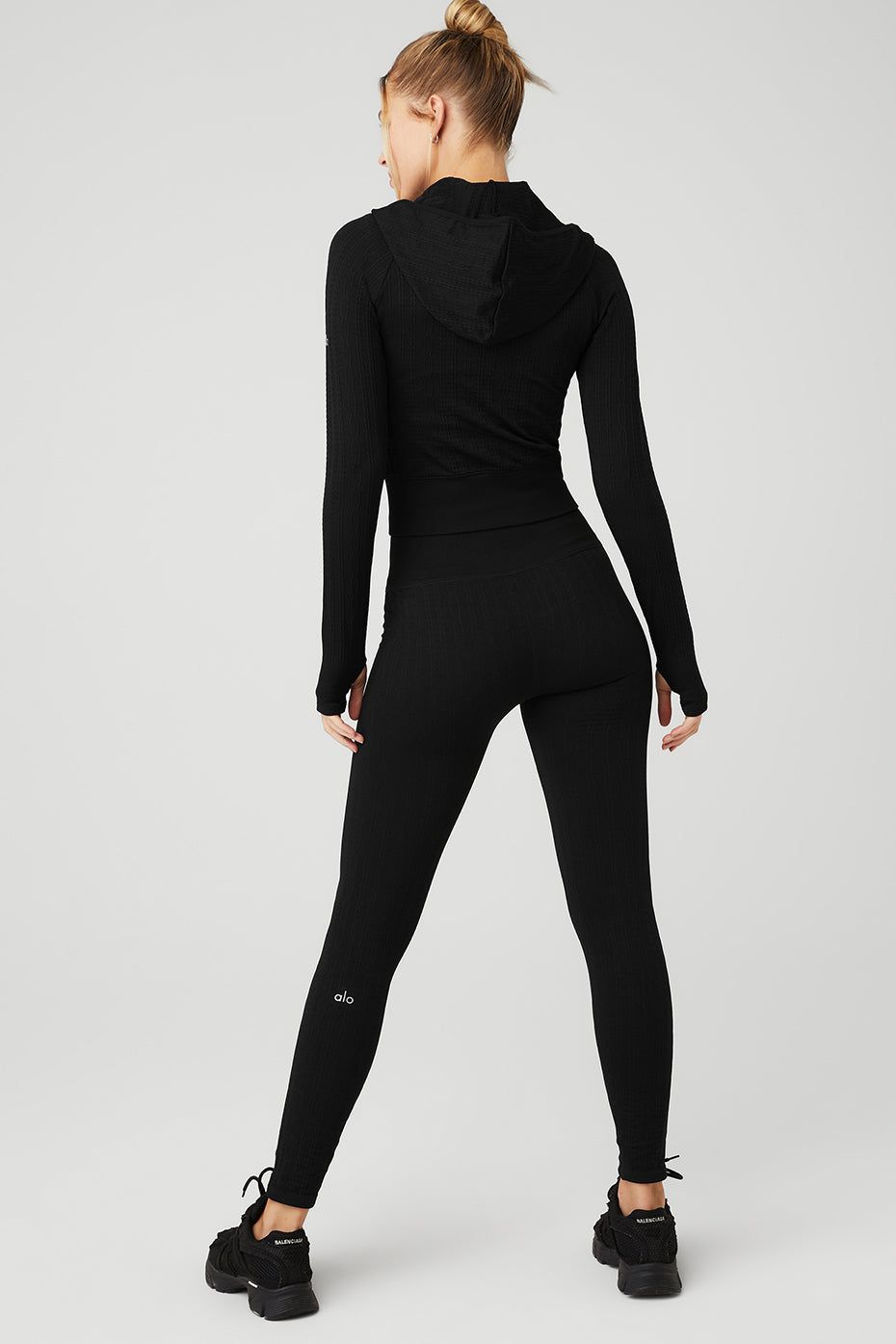Seamless Cable Knit Jacket & Seamless Cable Knit High-Waist Legging Set sold by Alo Yoga product image thumbnail 2