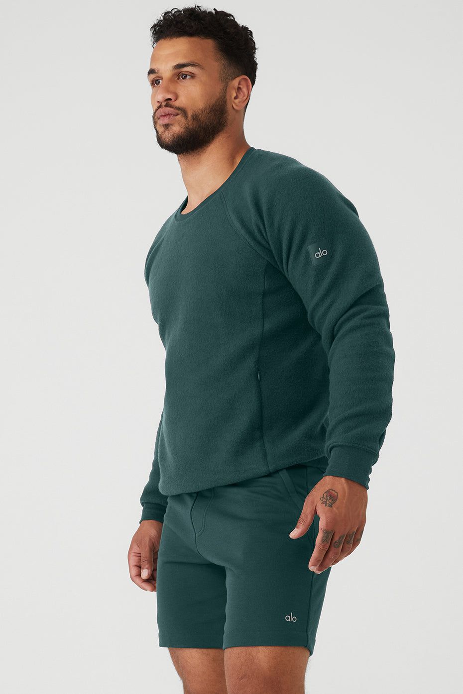 Triumph Crew Neck Sweatshirt - Midnight Green sold by Alo Yoga product image thumbnail 3