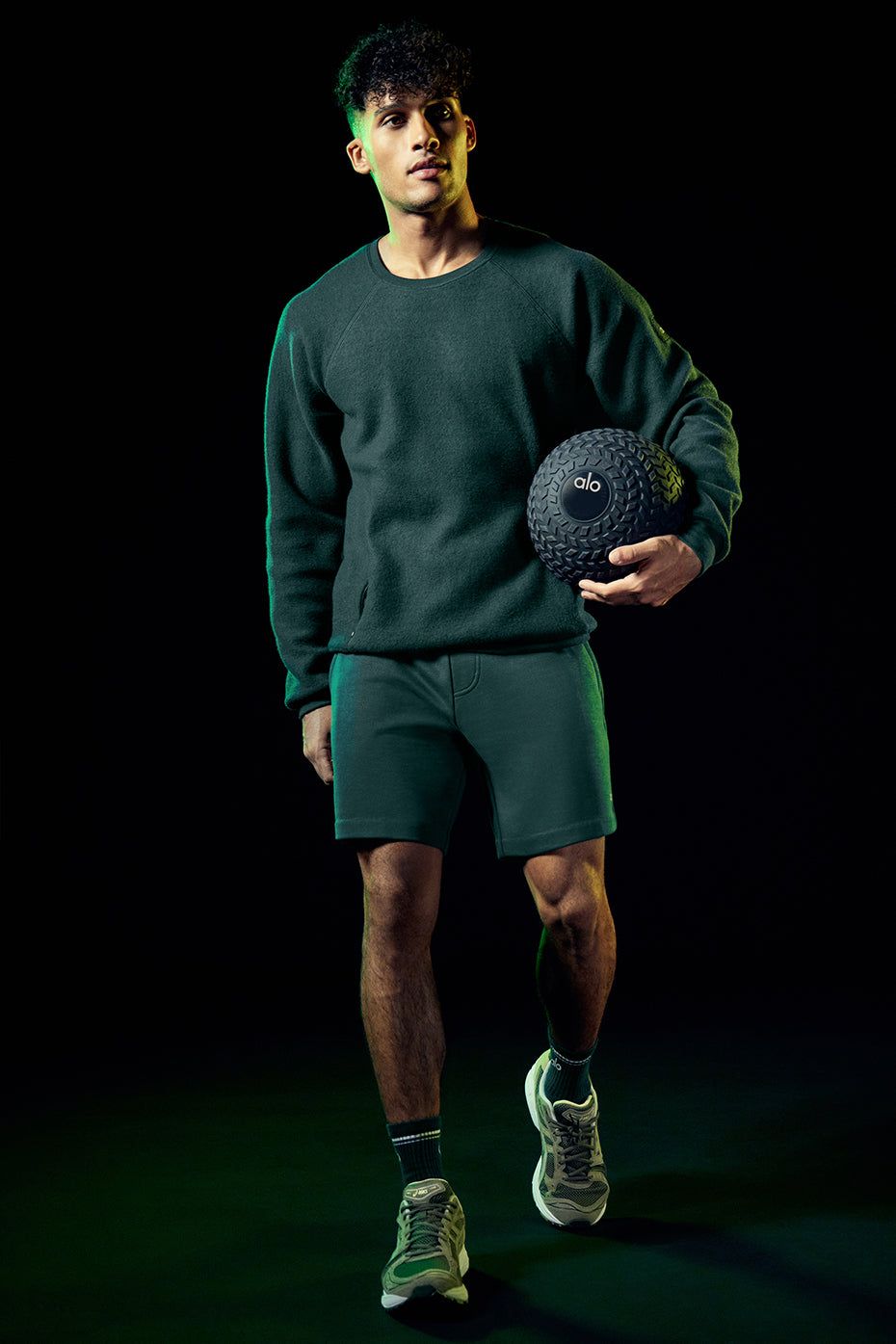 Triumph Crew Neck Sweatshirt - Midnight Green sold by Alo Yoga product image thumbnail 5