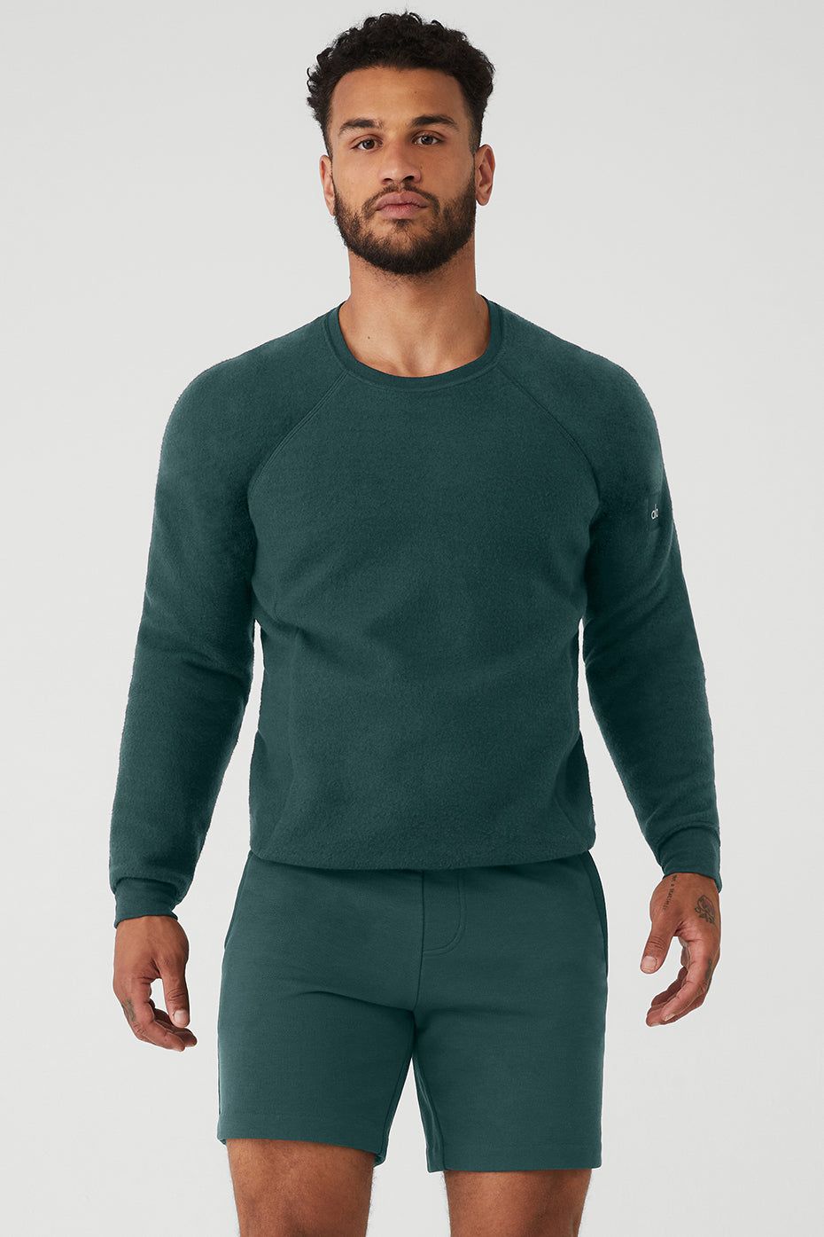 Triumph Crew Neck Sweatshirt - Midnight Green sold by Alo Yoga