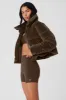 Ribbed Velour Gold Rush Puffer - Macchiato sold by Alo Yoga
