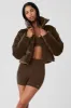 Ribbed Velour Gold Rush Puffer - Macchiato sold by Alo Yoga