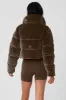 Ribbed Velour Gold Rush Puffer - Macchiato sold by Alo Yoga