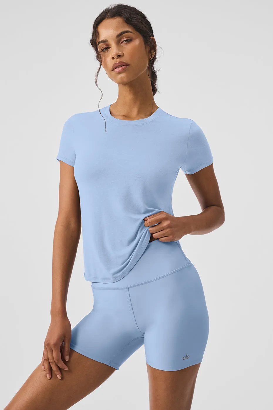 All Day Short Sleeve - Seashell Blue sold by Alo Yoga product image thumbnail 3