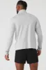 Conquer 1/4 Zip Reform Long Sleeve - Athletic Heather Grey sold by Alo Yoga