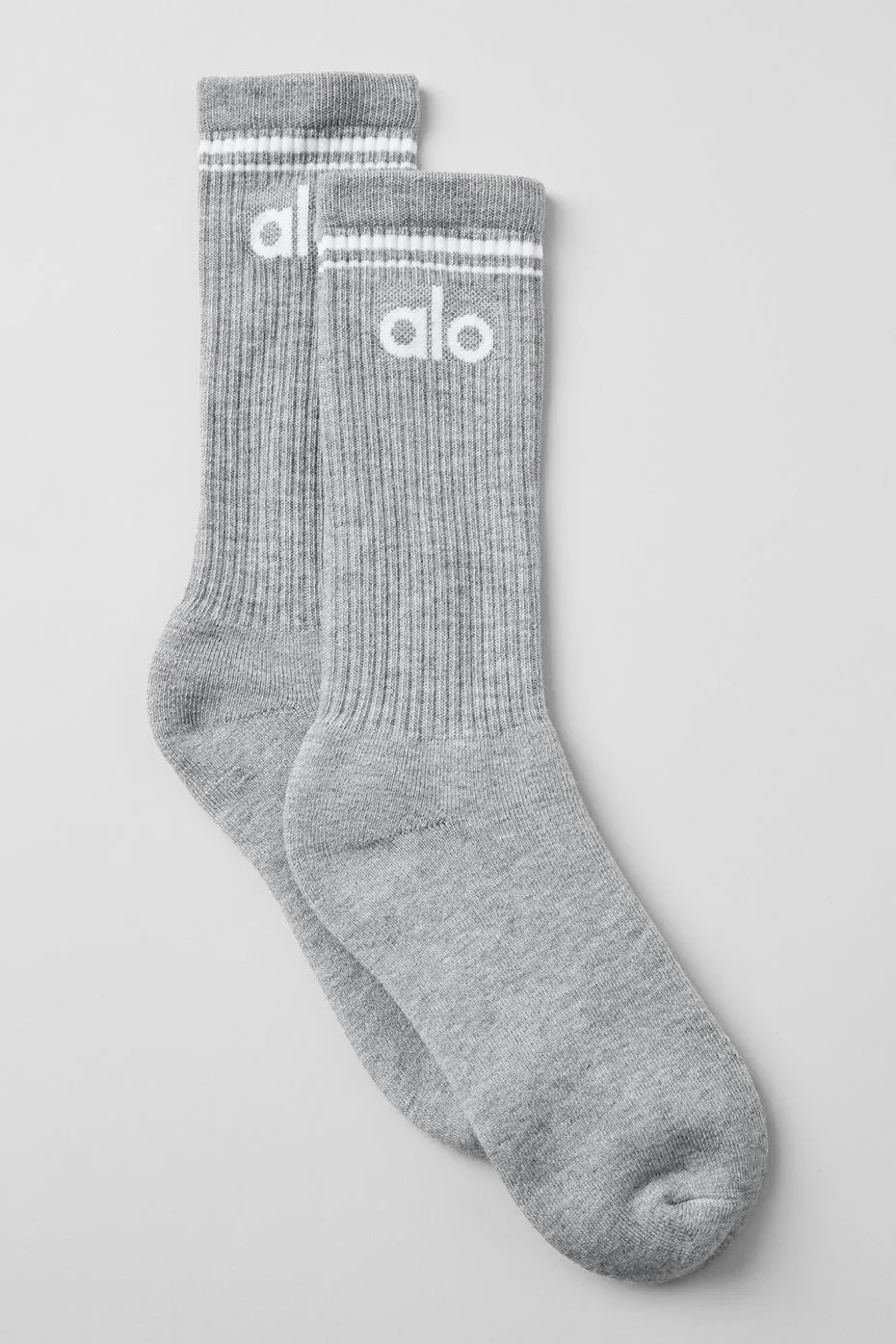 Unisex Throwback Sock - Athletic Heather Grey/White sold by Alo Yoga