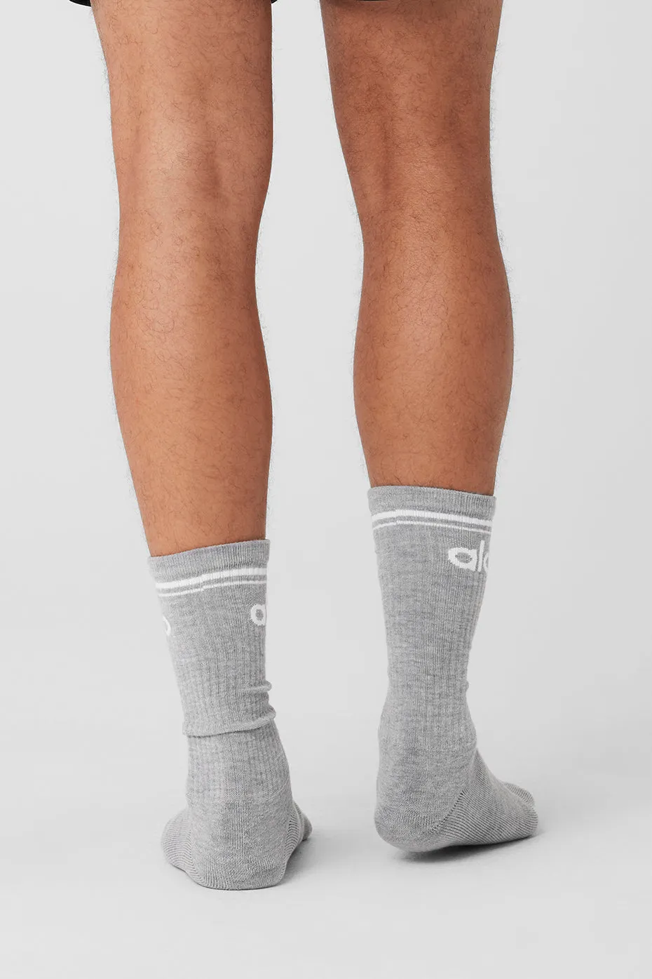 Unisex Throwback Sock - Athletic Heather Grey/White sold by Alo Yoga product image thumbnail 4