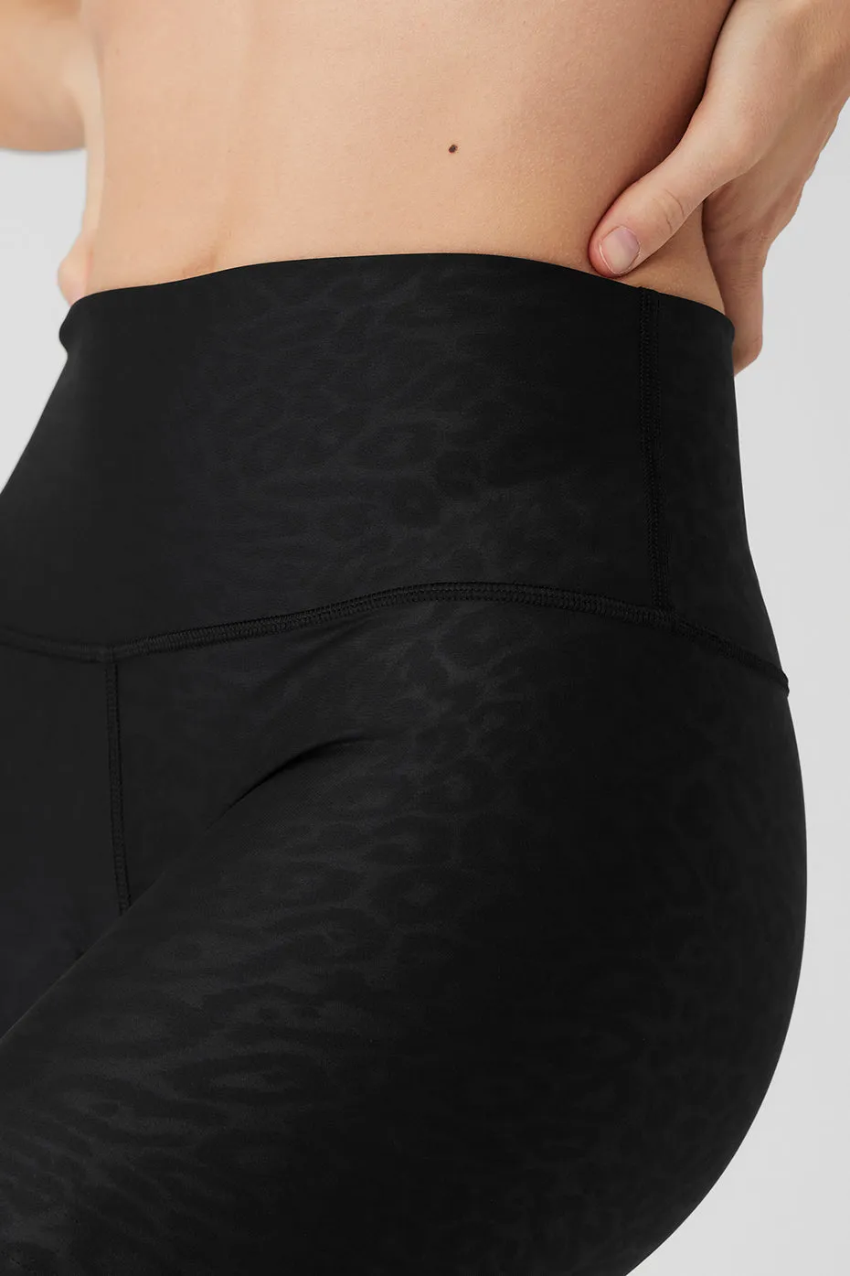 Airlift High-Waist Leopard Debossed Legging - Black sold by Alo Yoga product image thumbnail 2
