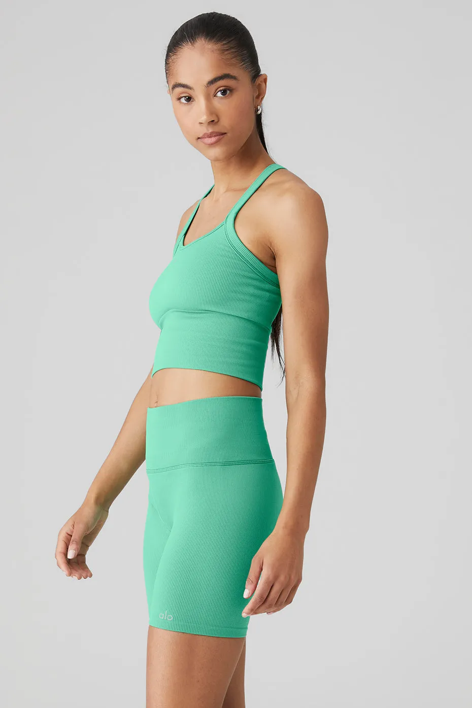 Seamless Ribbed Favorite Bra Tank - Lettuce sold by Alo Yoga product image thumbnail 3