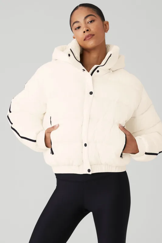 Aspen Love Puffer Jacket - Ivory sold by Alo Yoga