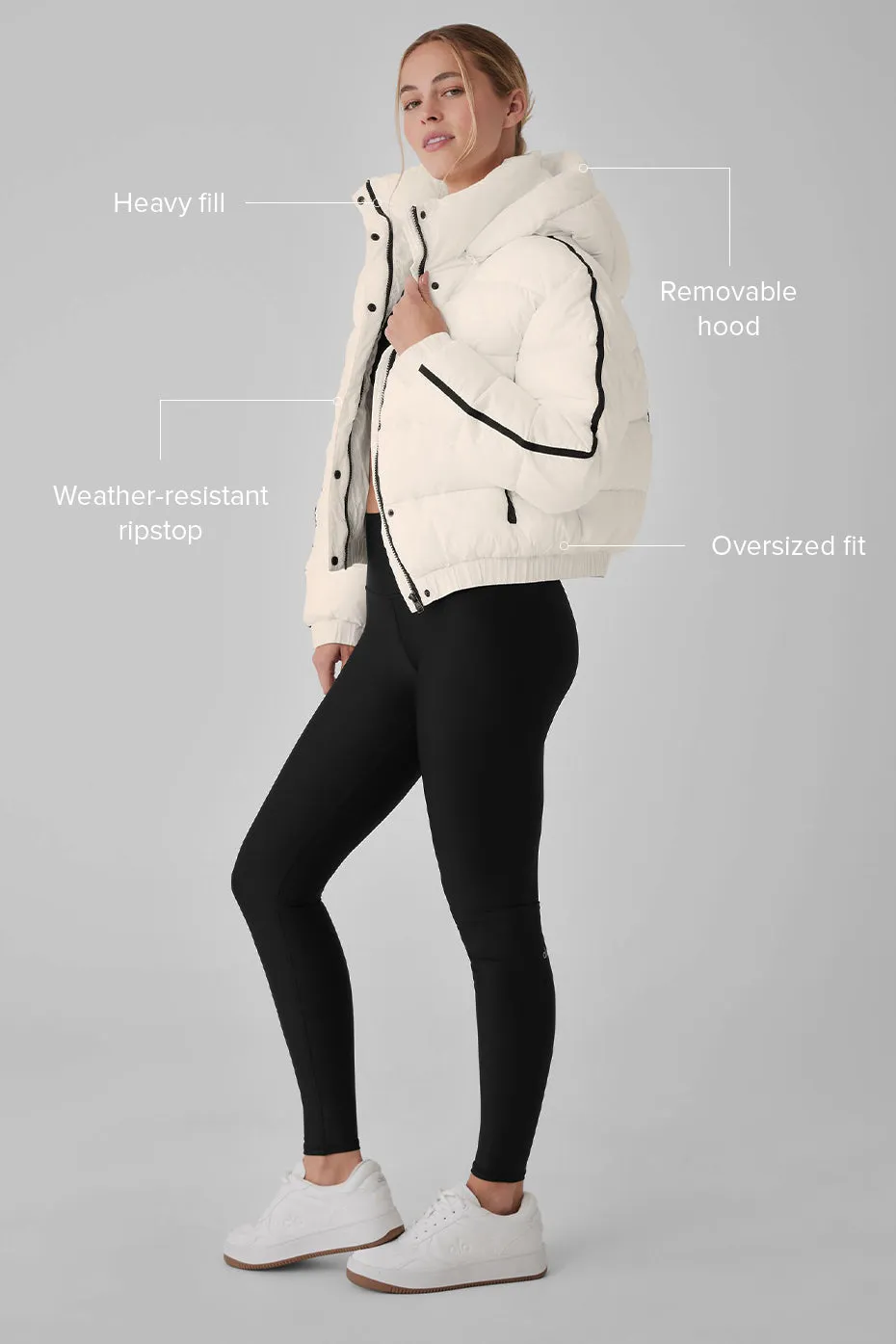 Aspen Love Puffer Jacket - Ivory sold by Alo Yoga product image thumbnail 2