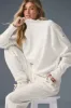 Waffle Weekend Escape Mock Neck Long Sleeve - Ivory sold by Alo Yoga